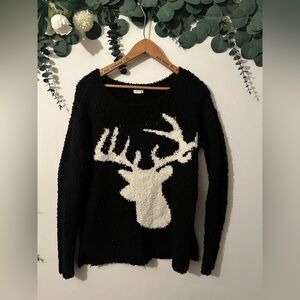 Garage Black and White Stag Sweater